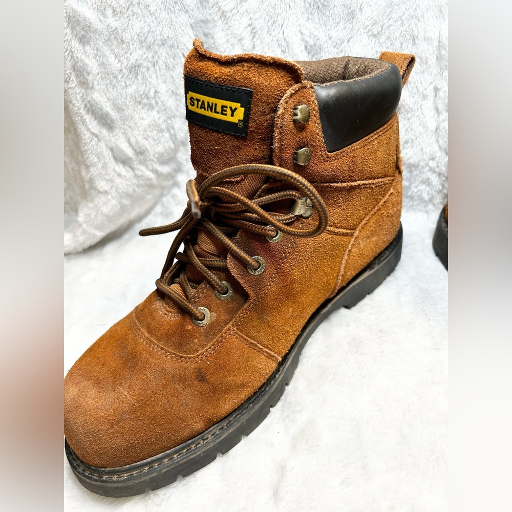 MENS 12W Stanley Brown Suede Oil/Skid Resistant  Work Boots Outdoor Construction - Picture 4 of 11